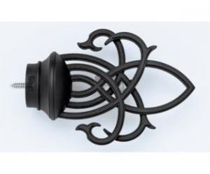 Interlace Finial With Plug - 770 - Black